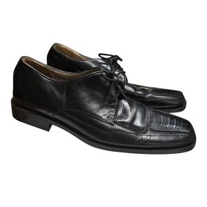 Adolfo Black Leather Oxford Shoes Mens 10.5